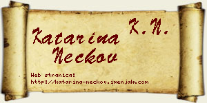 Katarina Neckov vizit kartica